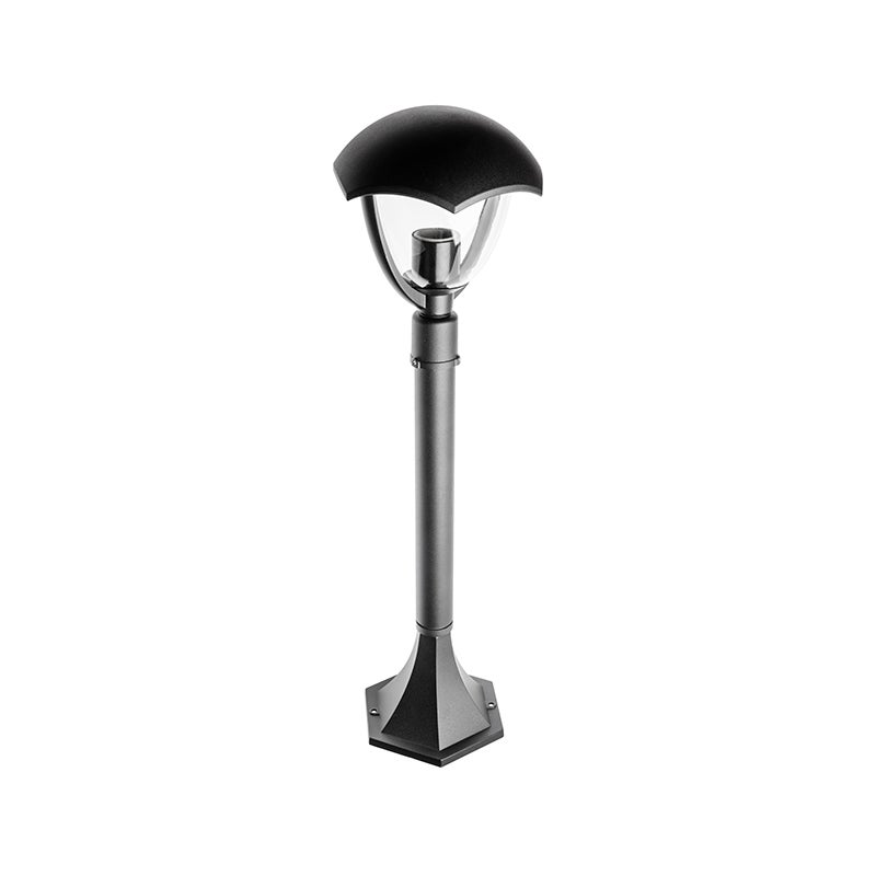 Lampa ogrodowa słupek GRANDE-P, E27 max 60W, czarna, IP54, klasyczny stylizowany design, do ogrodu – GTV LIGHTING