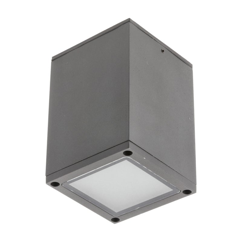 Oprawa sufitowa LENTO, aluminium, 100x130 mm, IP54, max. 35W, kwadratowa, grafit - GTV LIGHTING