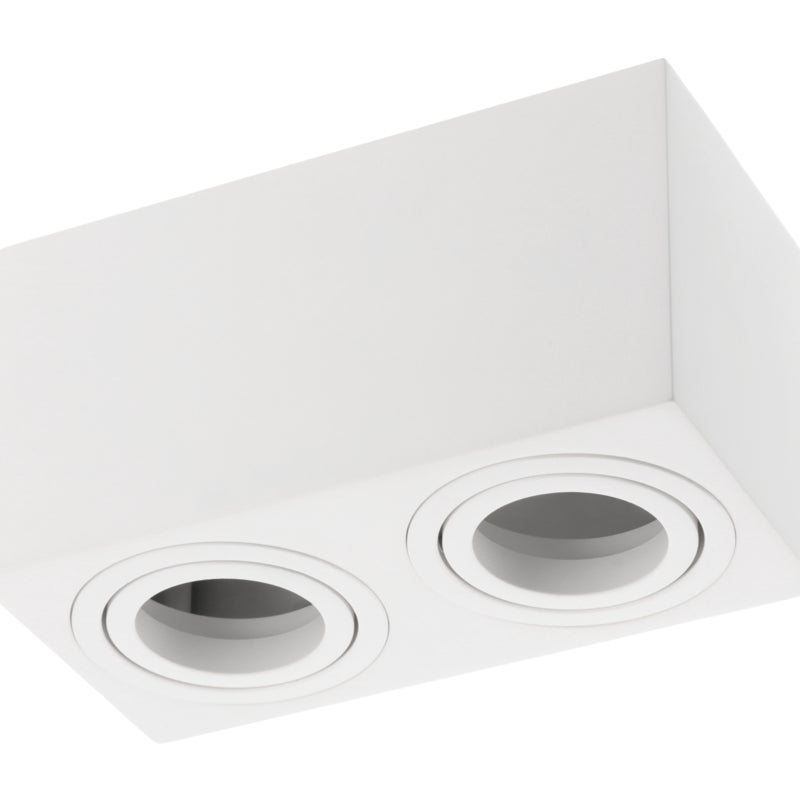 Oprawa sufitowa AVEIRO DUO BIS, GU10, max. 20W*2, AC220-240V, IP20, aluminium, 160x80x90 mm, kwadratowa, biały - GTV LIGHTING