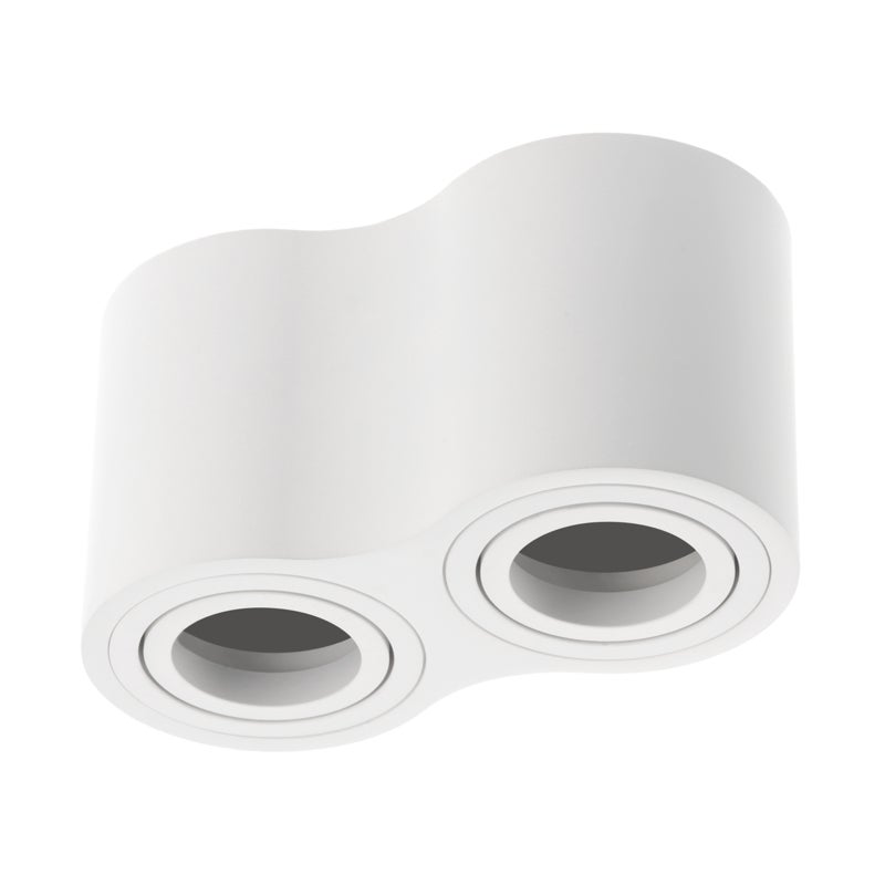 Oprawa sufitowa AVEIRO DUO, aluminium, 160x80x85 mm, IP20, max. 20W*2, okrągła, biała - GTV LIGHTING