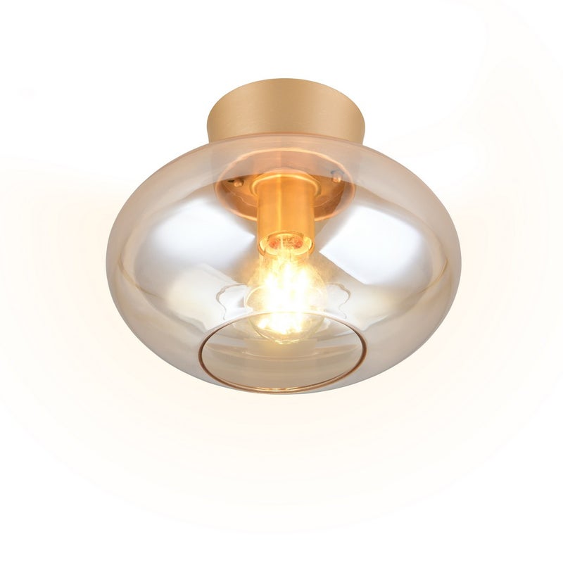 Lampa wisząca SIDERA złoto-bursztynowy 1xE27x10W szkło wym:22x26x26cm IP20 RL