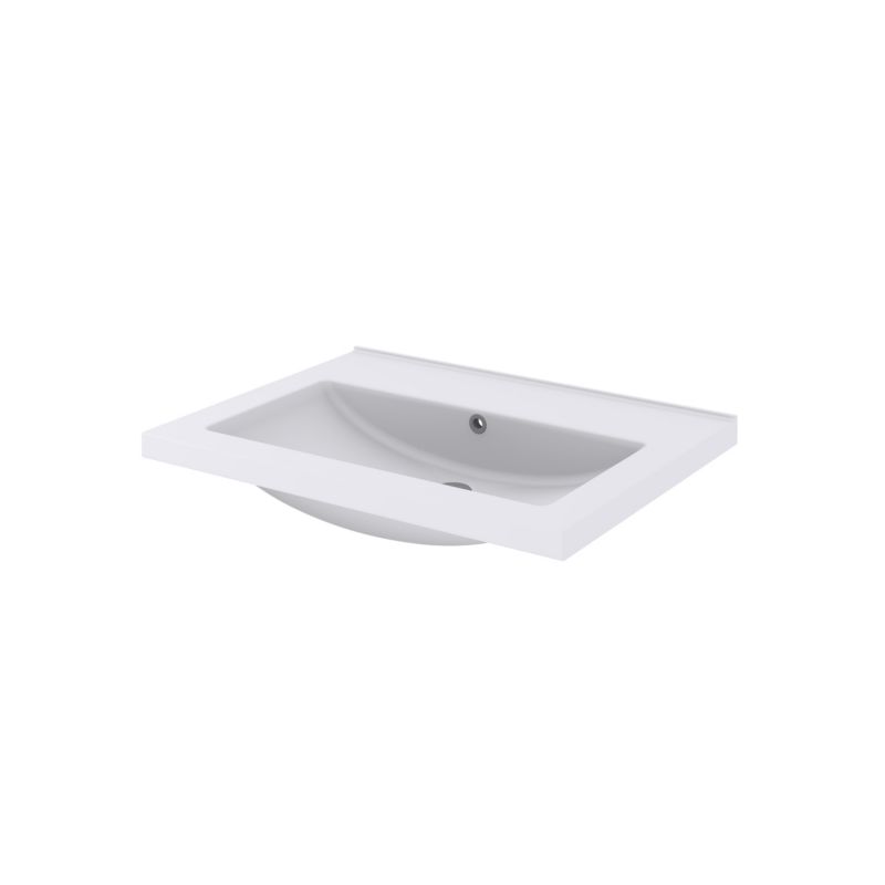 GoodHome Umywalka ceramiczna Nira 61 x 45,5 x 12,4 cm z syfonem