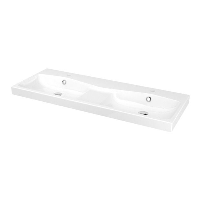 GoodHome Umywalka konglomeratowa Mila 120 cm z syfonem