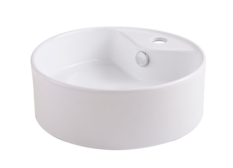 GoodHome Umywalka nablatowa ceramiczna Vorma śr. 38 cm biała