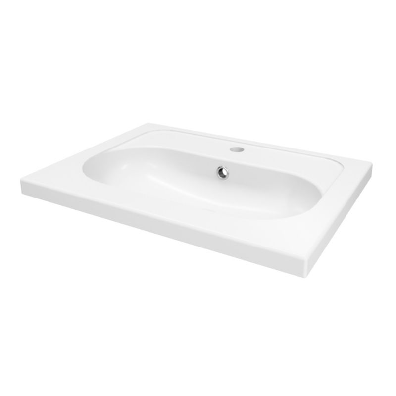 GoodHome Umywalka meblowa ceramiczna Levanna 60 cm biała