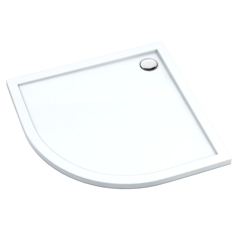 Schedpol Brodzik półokrągły Atla 80 x 80 x 4,5 cm biały gładki