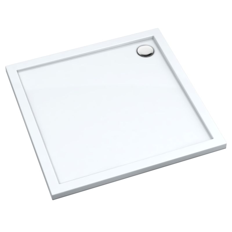 Schedpol Brodzik kwadratowy Atla 90 x 90 x 4,5 cm biały gładki