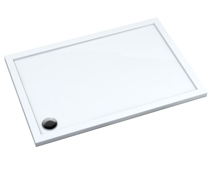 Schedpol Brodzik prostokątny Atla 70 x 90 x 4,5 cm biały gładki