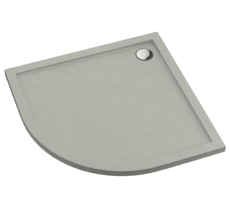 Schedpol Brodzik półokrągły Atla 80 x 80 x 4,5 cm cement strukturalny