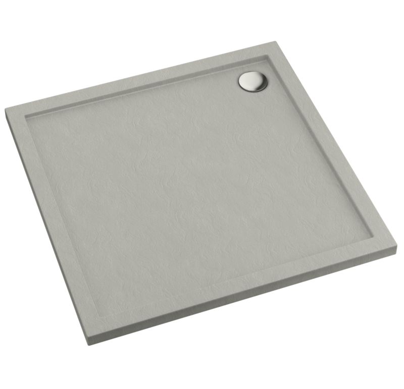 Schedpol Brodzik kwadratowy Atla 90 x 90 x 4,5 cm cement strukturalny