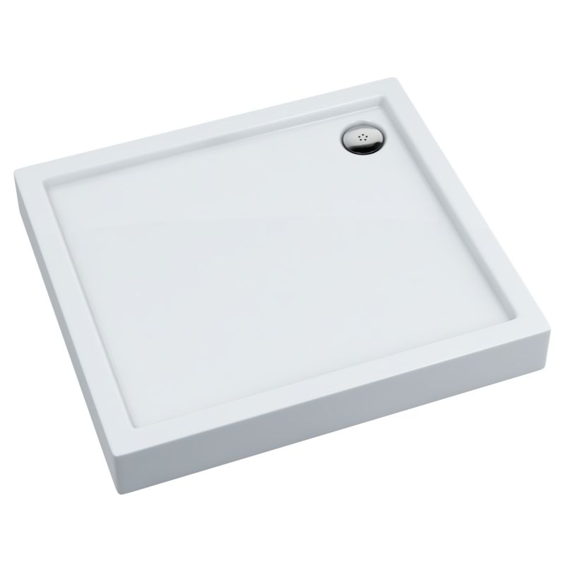 Schedpol Brodzik zintegrowany Lena New prostokątny 70 x 80 x 14 cm biały gładki