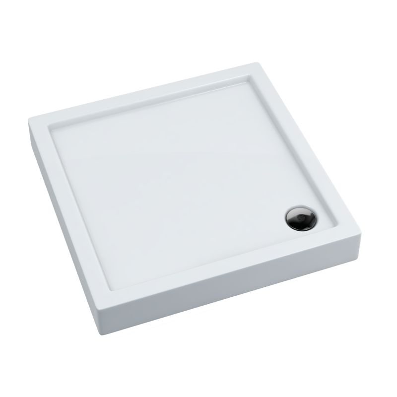 Schedpol Brodzik zintegrowany Lena New kwadratowy 90 x 90 x 14 cm biały gładki