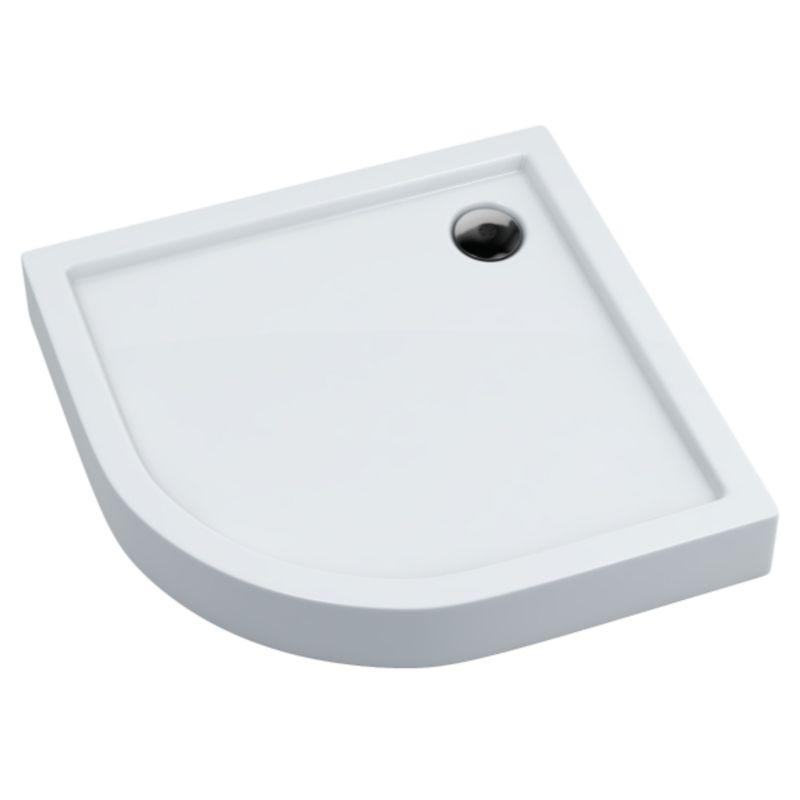 Schedpol Brodzik zintegrowany Lena New półokrągły 90 x 90 x 14 cm R55 biały gładki
