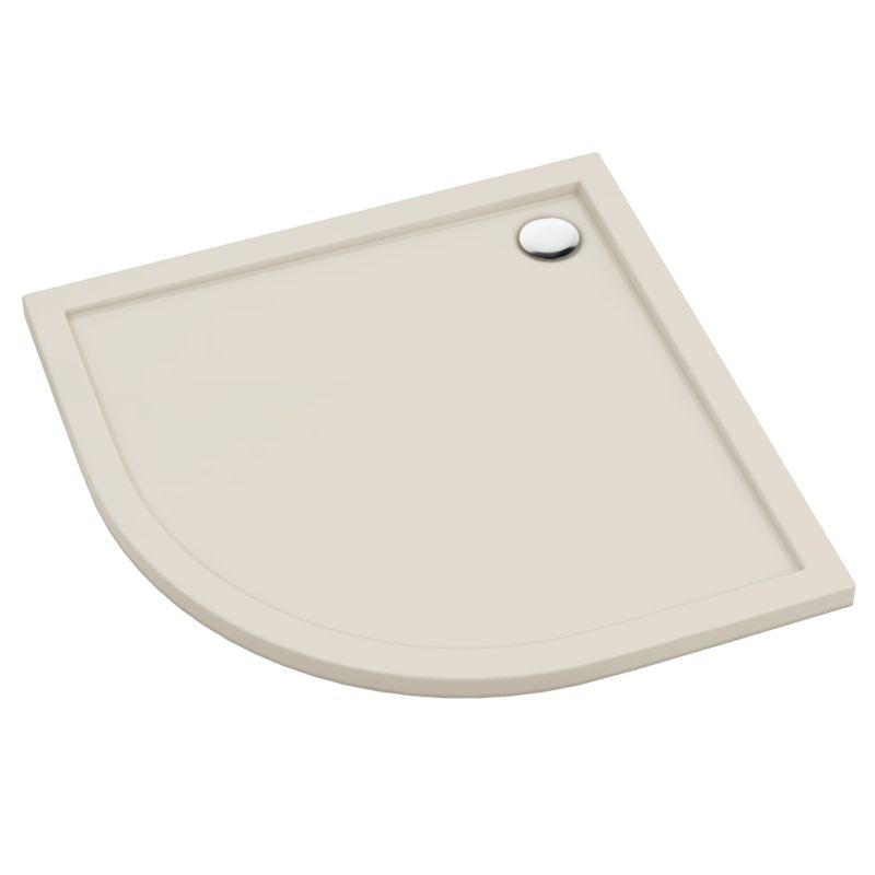 Schedpol Brodzik Atla półokrągły 80 x 4,5 cm kaszmirowy mat