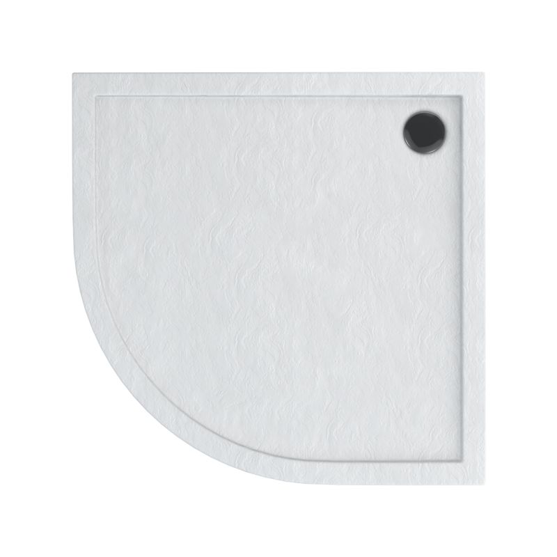 Schedpol Brodzik półokrągły Atla 90 x 90 x 4,5 cm biały strukturalny