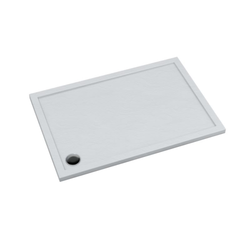 Schedpol Brodzik prostokątny Atla 90 x 100 x 4,5 cm biały strukturalny
