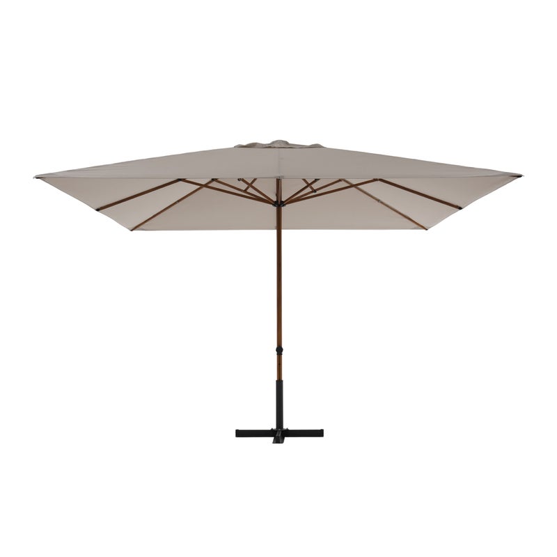 Parasol ogrodowy Taranto PATIO 4 x 4 m szary obrotowy 360°