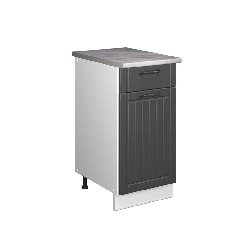 Vicco Szafka dolna pod zlew/płytę Fame-Line, Ciemnoszary/Biały, 40 cm, BP Marmur