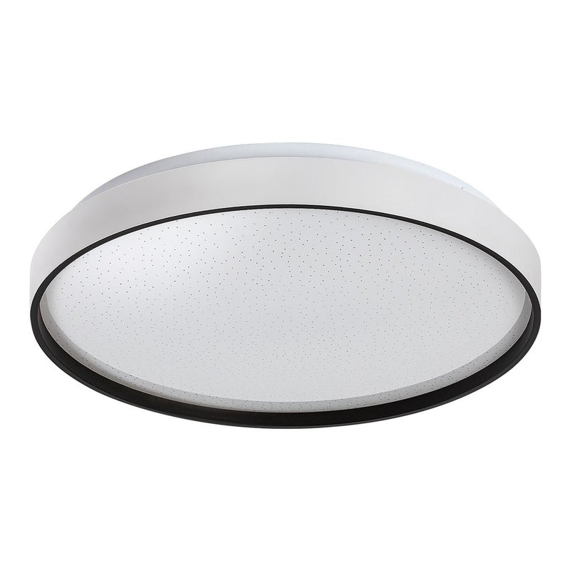 Plafon LED 34W 2100lm CCT Ściemnialny Okrągły Biały Obwódka Czarny Efekt gwiazd Metal IP20 Ø380mm