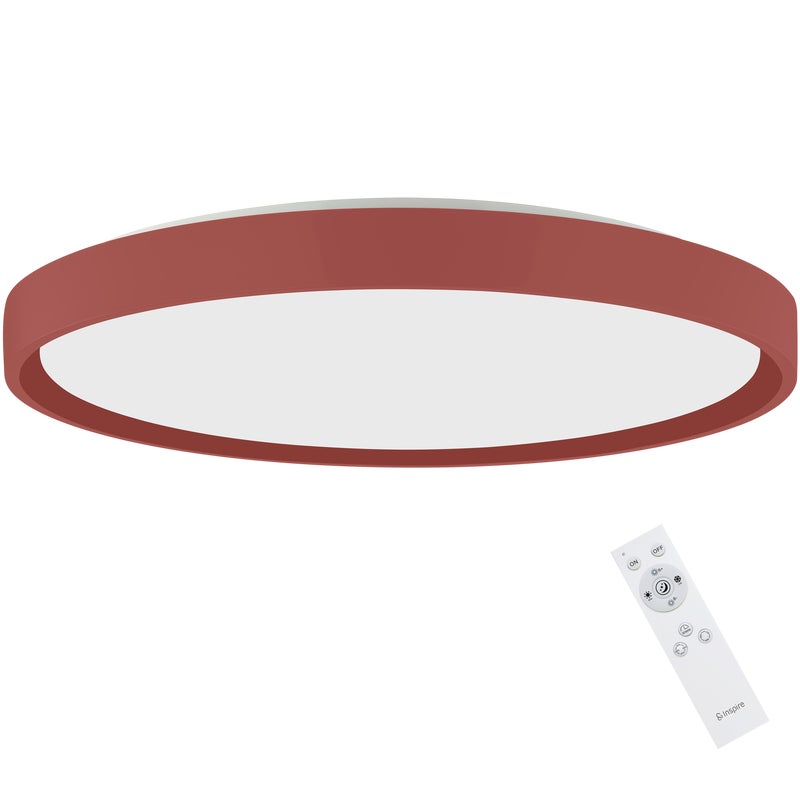 Plafon Coralia LED z pilotem 6150 lm 32.8W barwa ciepła, neutralna, zimna 51.5 cm czerwony Inspire