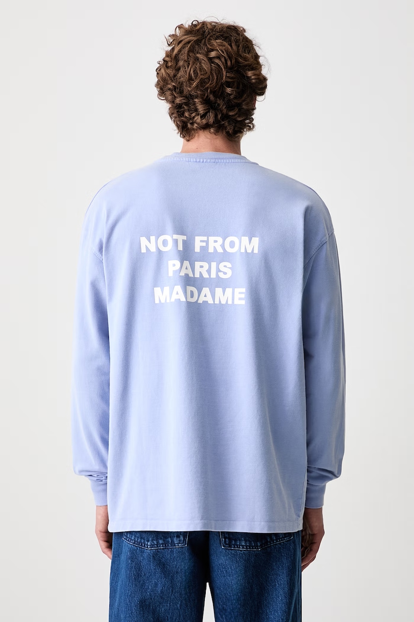 Drôle de Monsieur Slogan longsleeve męski bawełniany