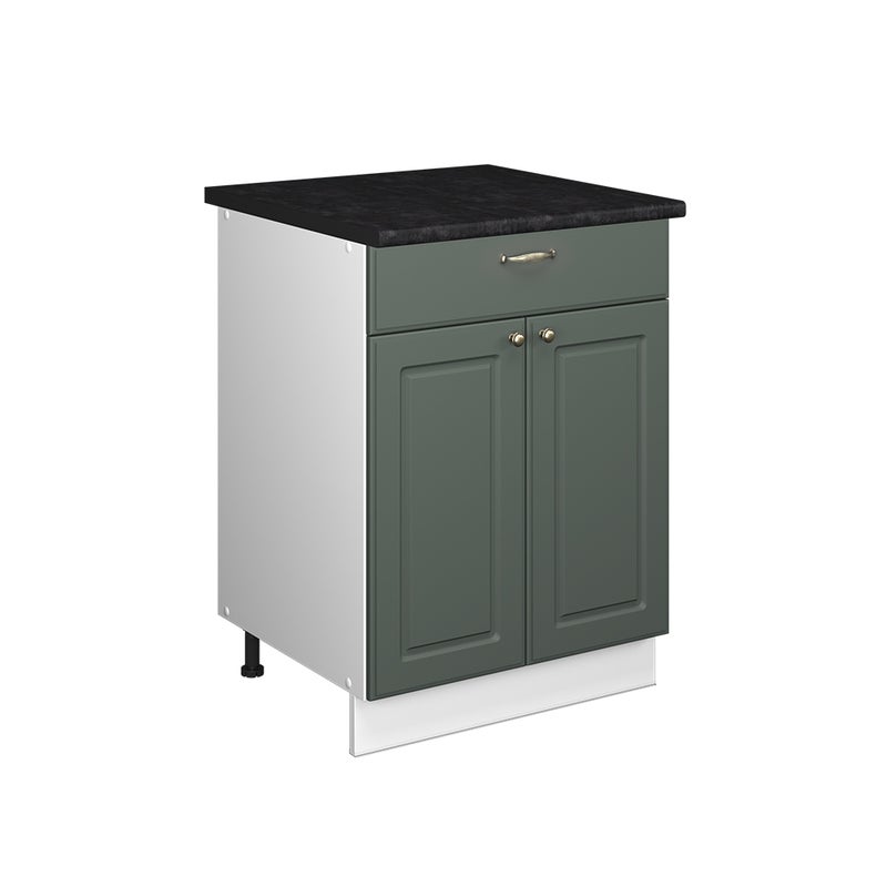 Vicco Szafka dolna pod zlew/płytę Fame-Line, Green Gold Country/Biały, 60 cm z szufladą, BP Antracyt