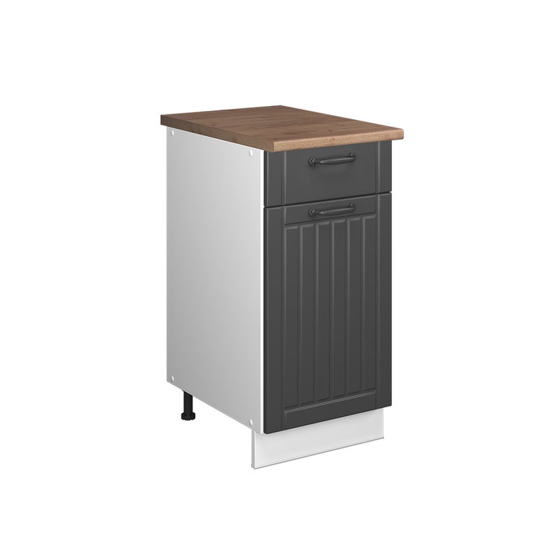 Vicco Szafka dolna pod zlew/płytę Fame-Line, Ciemnoszary/Biały, 40 cm, BP Dąb