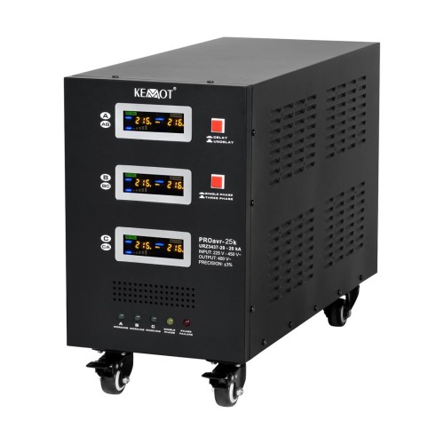 Automatyczny trójfazowy stabilizator napięcia KEMOT PROavr-25k URZ3437-25