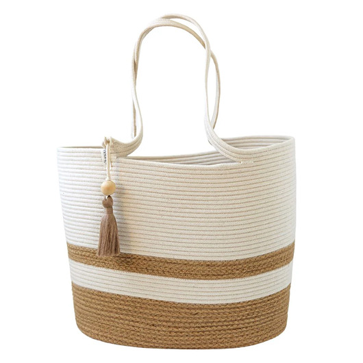 Kosz Mia Torba Shopper Ivory & Jute