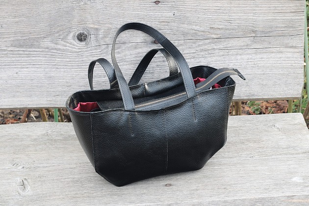 Shopper GINA S czarny groszek GOLD