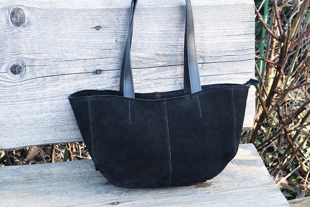 Shopper GINA S czarny zamsz r bc GOLD