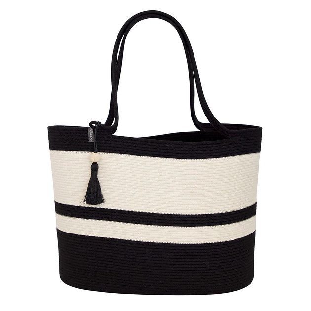 Kosz Mia Torba Shopper Black & Ivory
