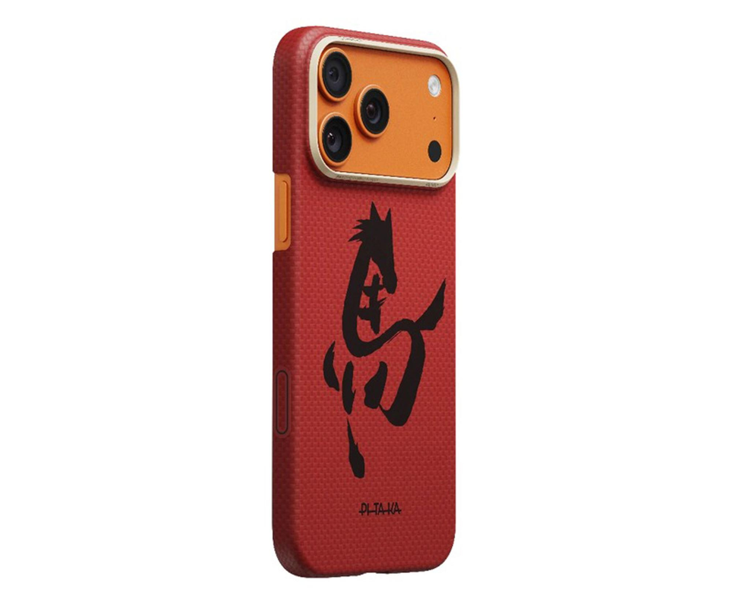 PITAKA Edge Case do iPhone 17 Pro Ink Horse Cinnabar HR1703P