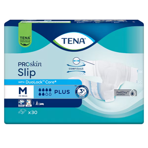 TENA Slip ProSkin Plus – pieluchomajtki (rozmiar M, 30 sztuk)