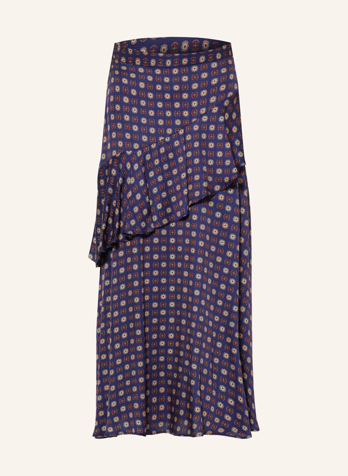 Claudie Pierlot Satynowa Spódnica Z Falbanami blau