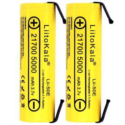 Akumulatorki 21700 5000 mAH LIITOKALA Lii-50E-N (2 szt.)