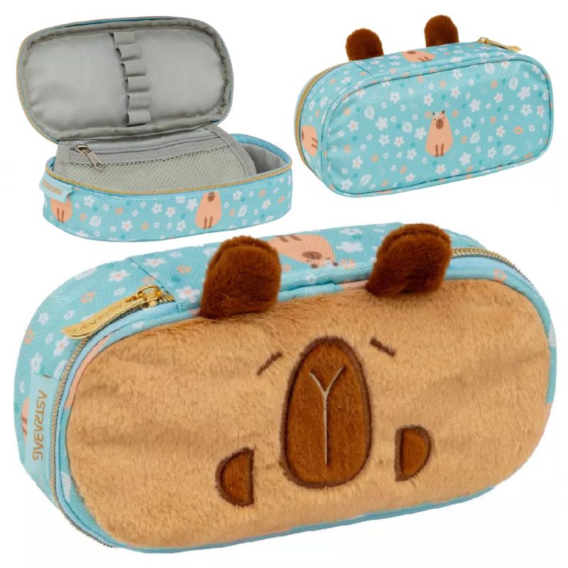 Astrabag Piórnik Jednokomorowy Saszetka Etui Na Przybory Szkolne Fluffy Capy