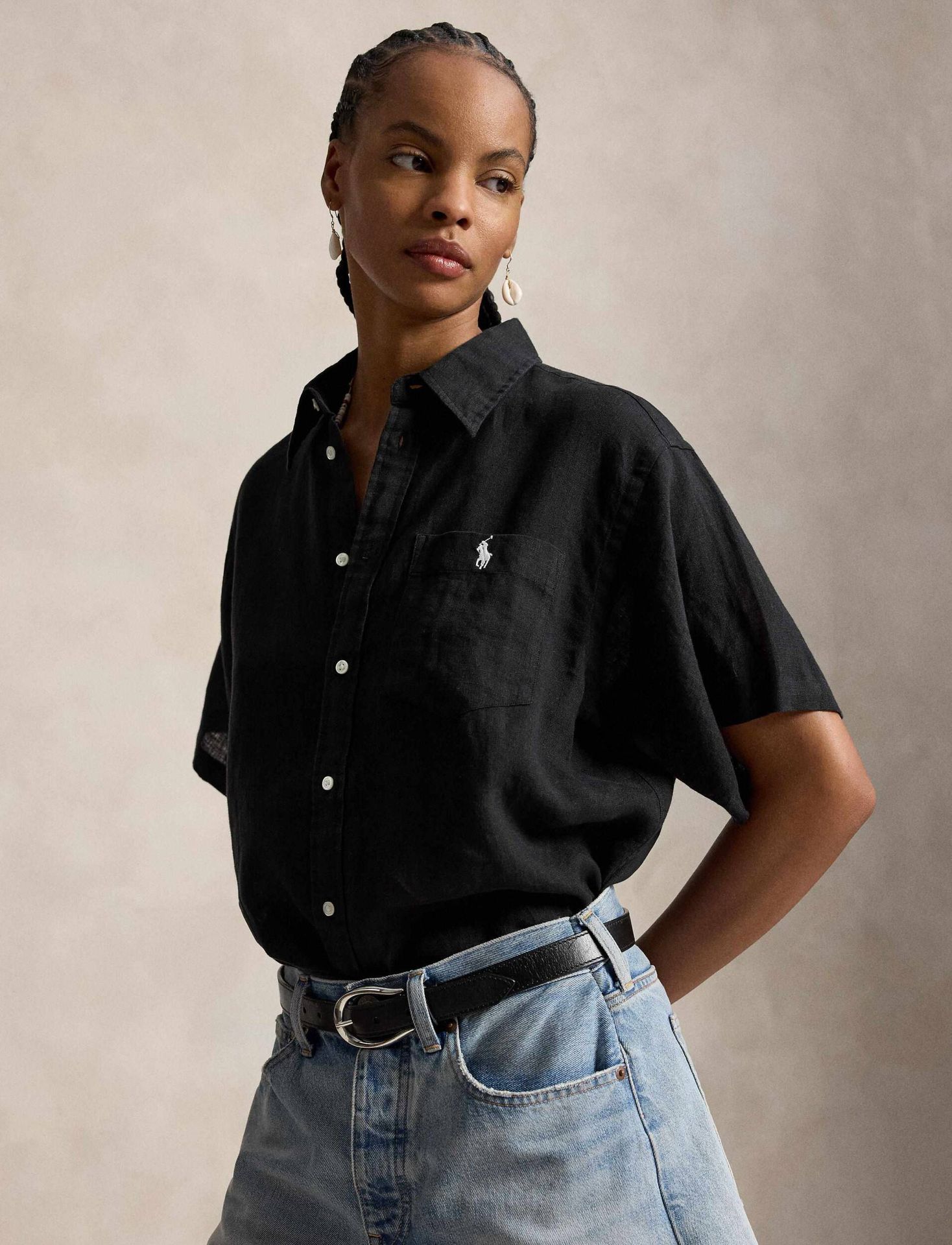 POLO RALPH LAUREN Lniana koszula Oversize fit