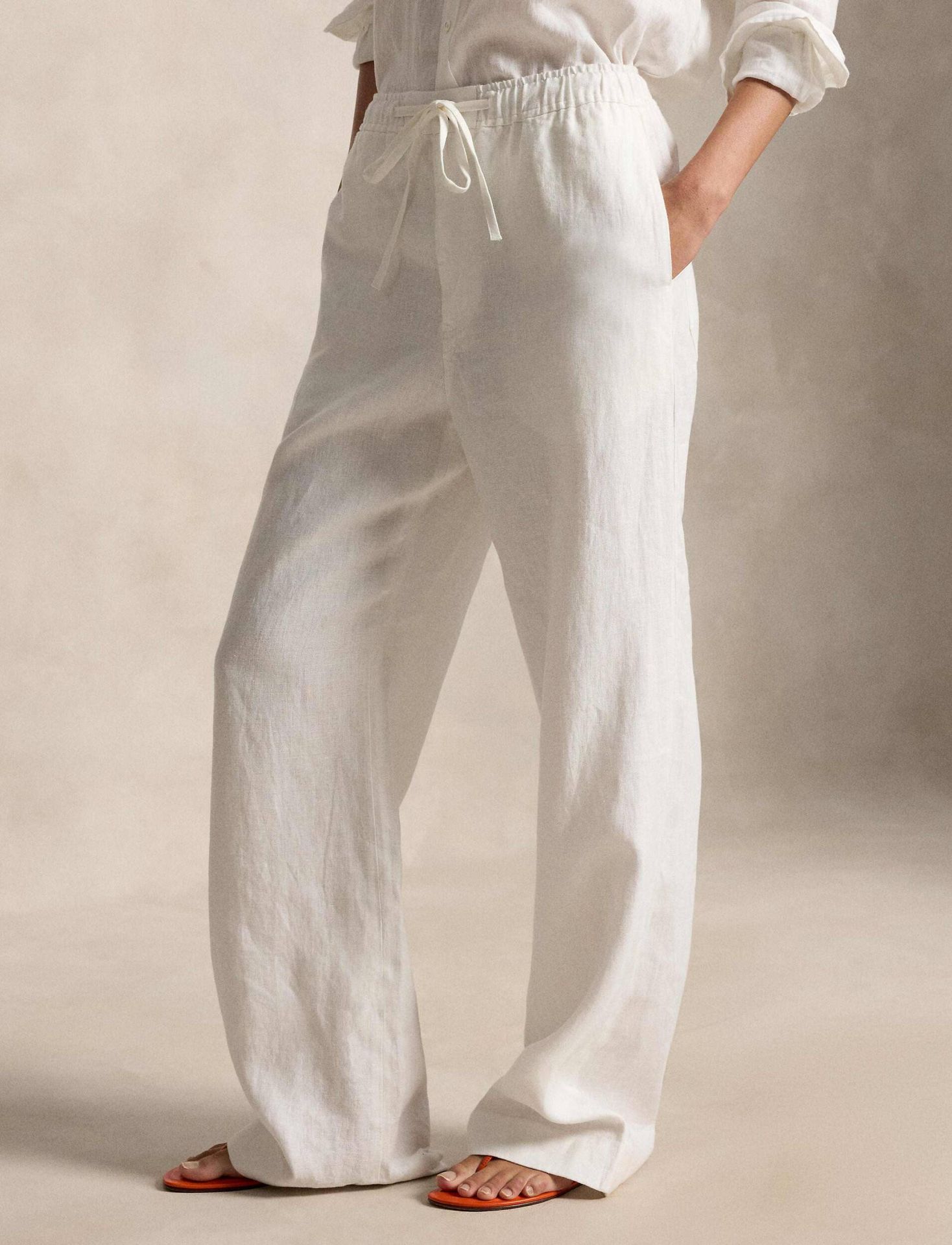 POLO RALPH LAUREN Lniane spodnie Loose fit