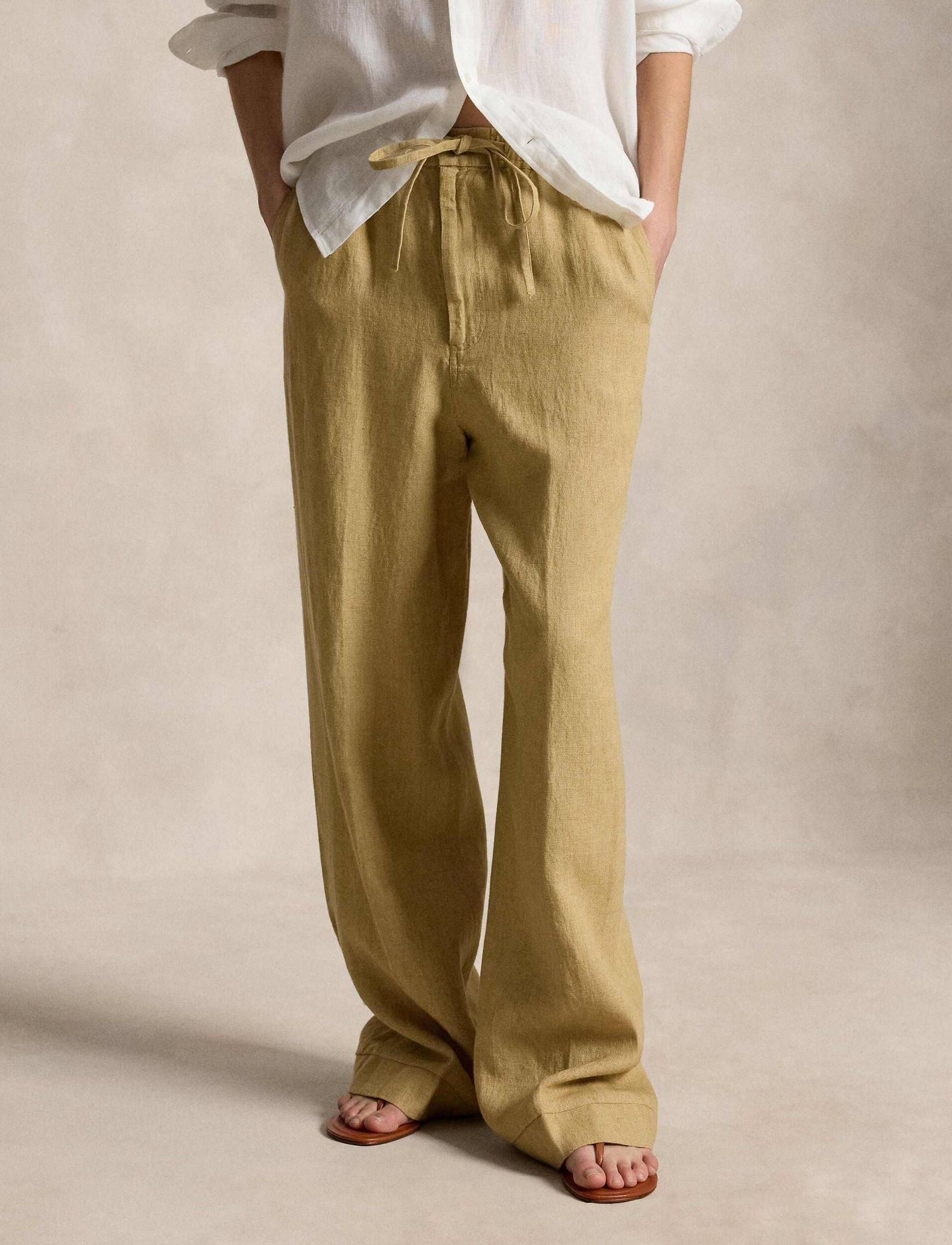 POLO RALPH LAUREN Lniane spodnie Loose fit