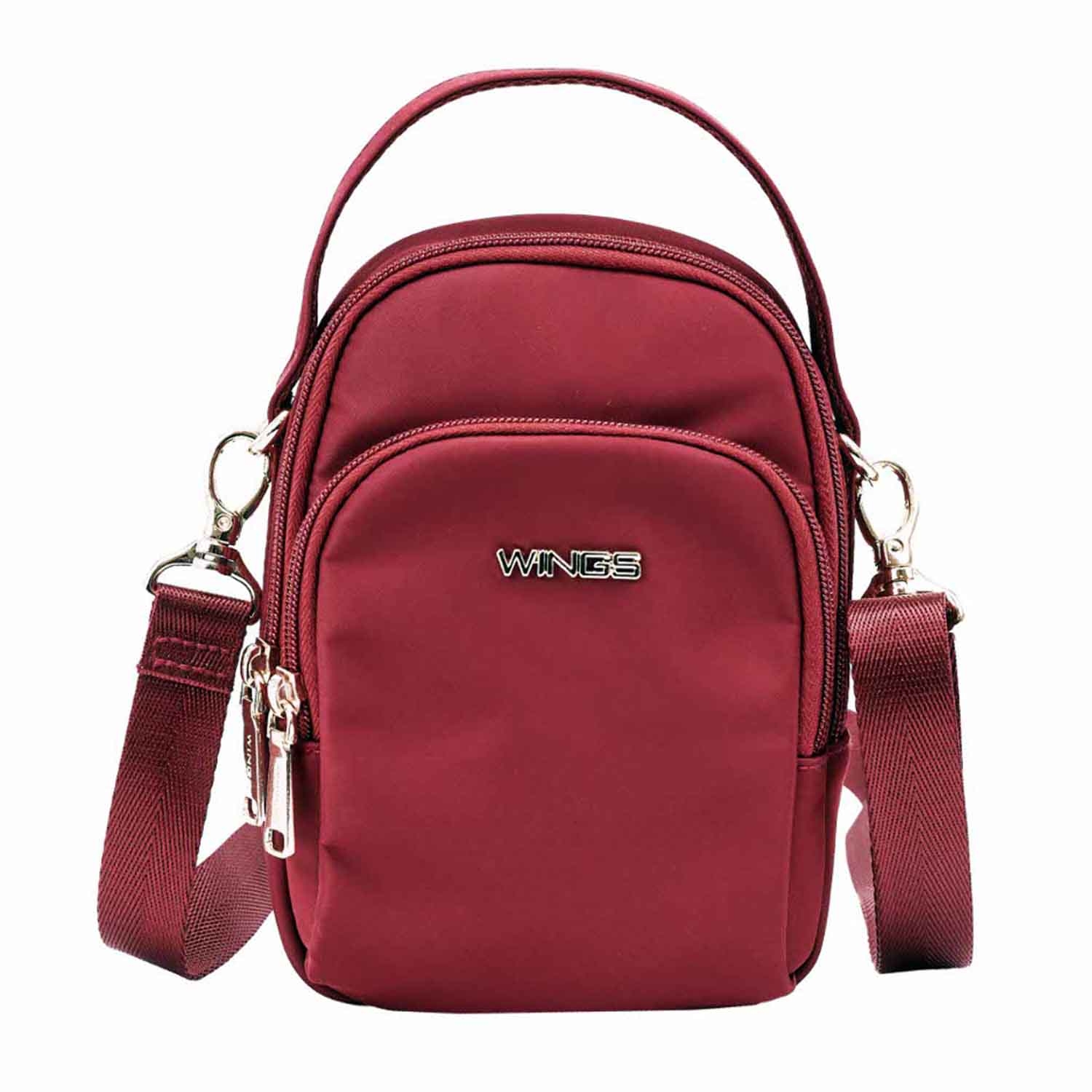 Plecak crossbody Wings Rosella, 1 l, ciemnoczerwony