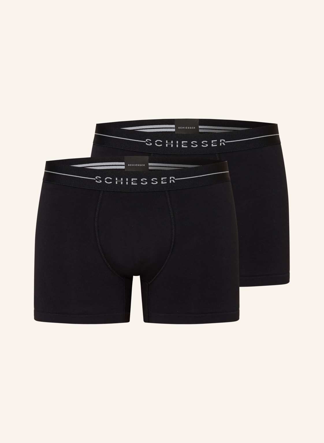 Schiesser Zestaw 2 Par Bokserek schwarz