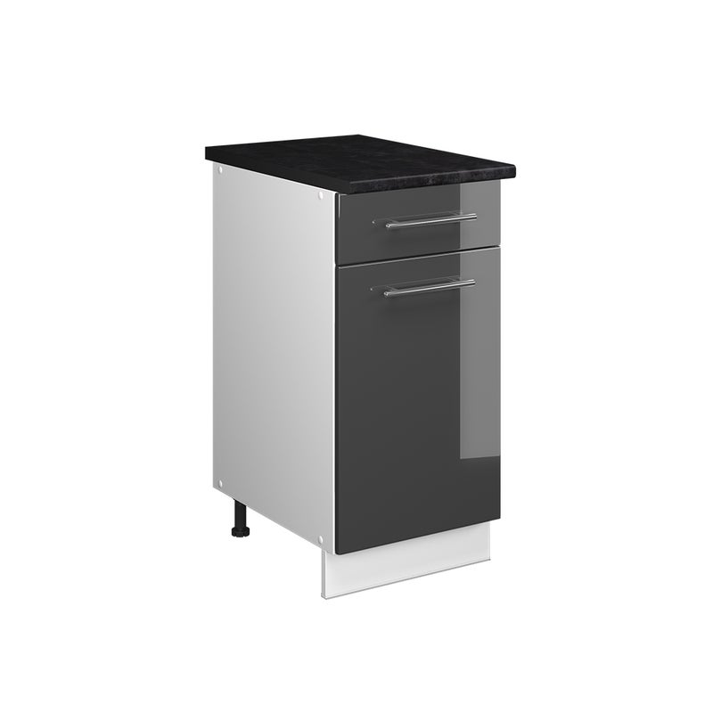 Vicco Szafka dolna pod zlew/płytę Fame-Line, Antracyt połysk/Biały, 40 cm, BP Antracyt