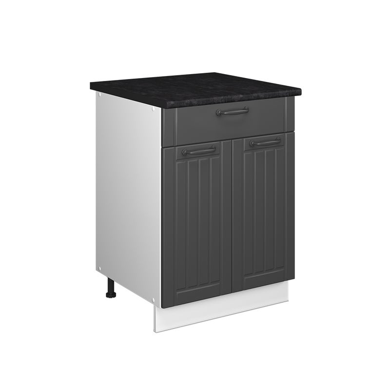 Vicco Szafka dolna pod zlew/płytę Fame-Line, Ciemnoszary/Biały, 60 cm z szufladą, BP Antracyt