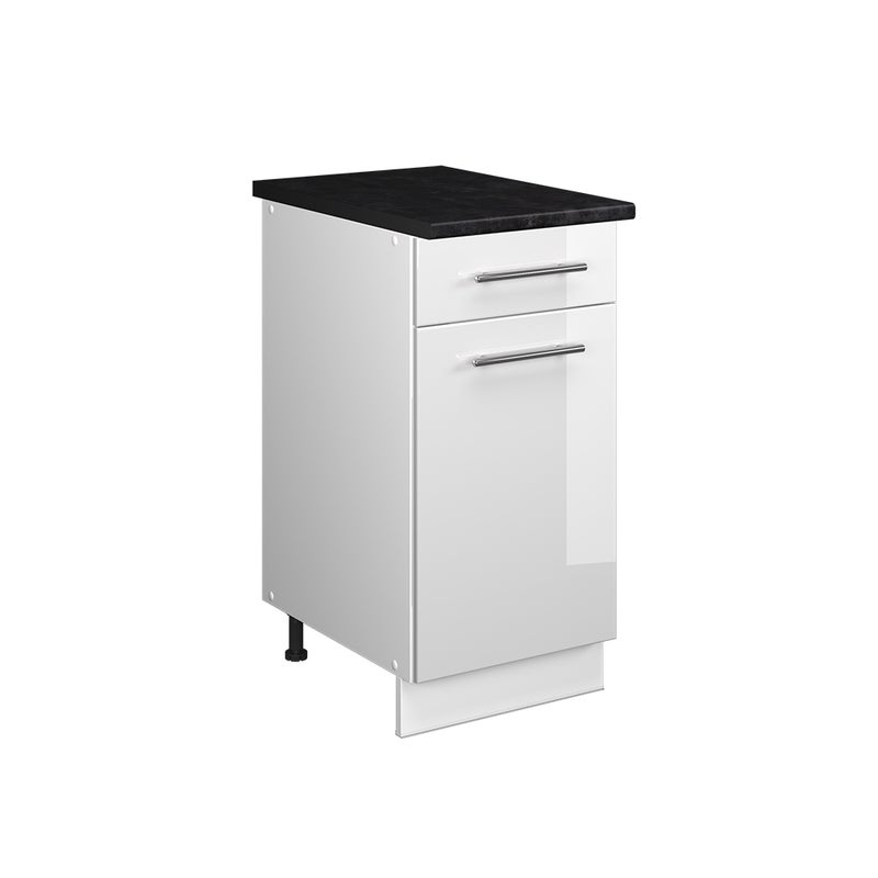 Vicco Szafka dolna pod zlew/płytę Fame-Line, Biały wysoki połysk/Biały, 40 cm, BP Antracyt