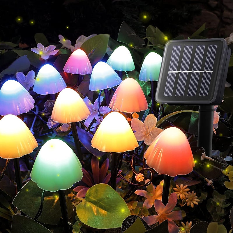 Lampa ogrodowa solarna, długość 5 metrów, 20 diod LED,8 trybów oświetlenia, odpowiednich do dekoracji dziedzińca i ogrodu (światło kolorowe).