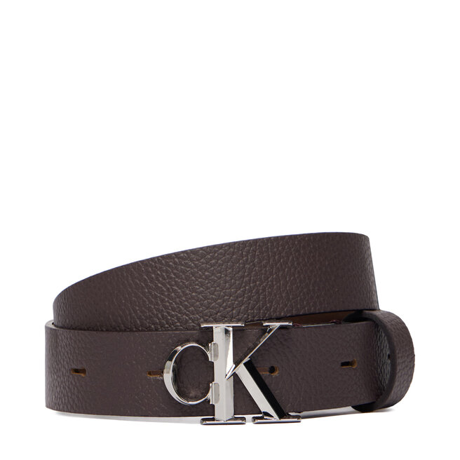 Pasek Damski Calvin Klein Facet Ck Buckle Pebble LV04F7060G Brązowy
