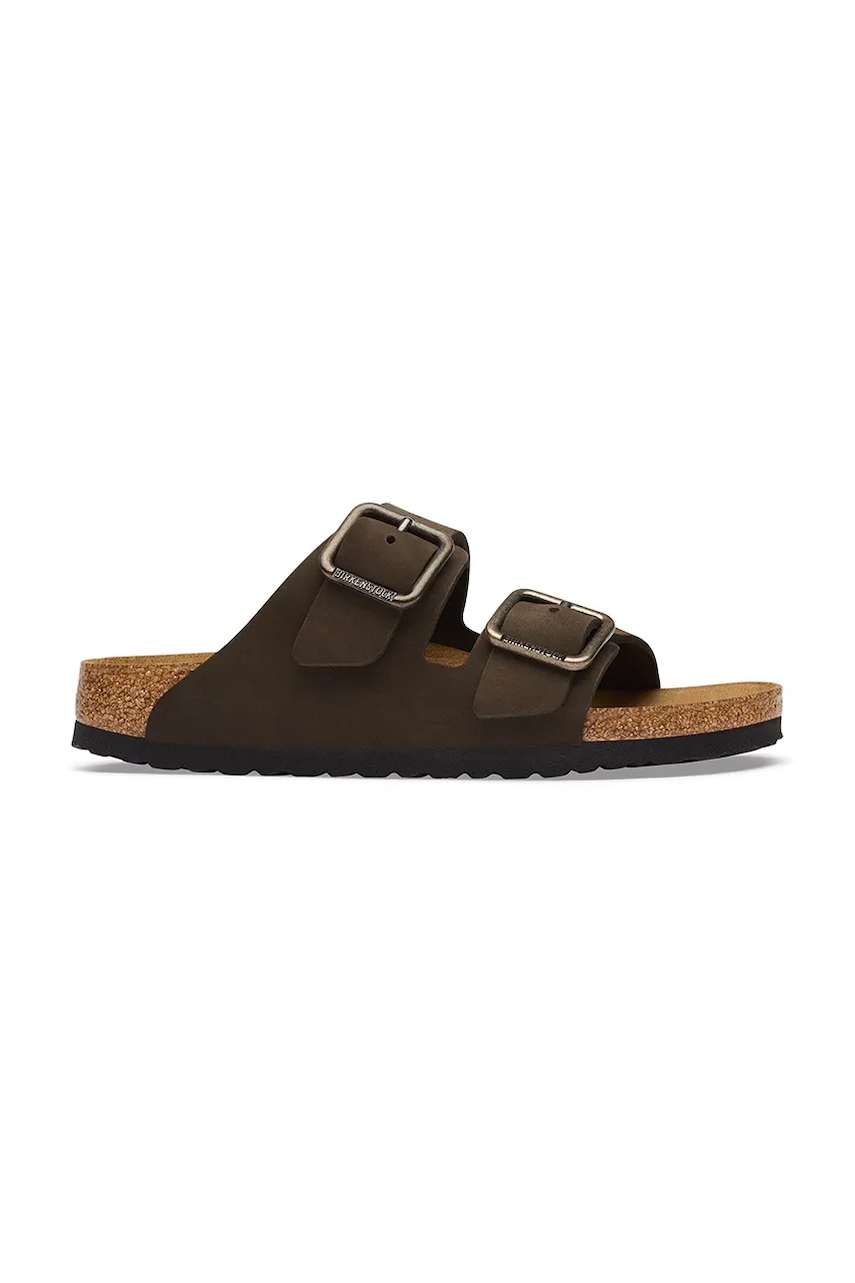 Birkenstock Arizona WB LENB klapki na płaskim obcasie damskie nubukowe