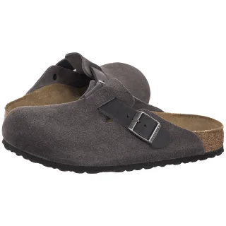 Klapki Boston BS Charcoal 1032471 Suede (BK407-a) Birkenstock
