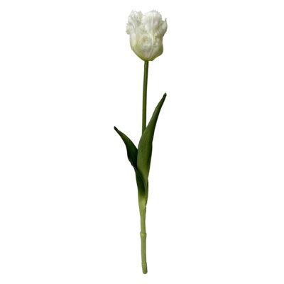 Sztuczny kwiat SASKA GARDEN Tulipan Biały